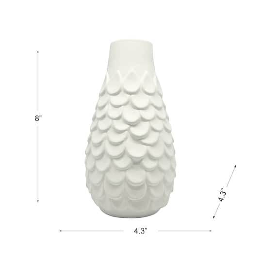 8" Embossed Scale DIY Ceramic Vase by Make Market®